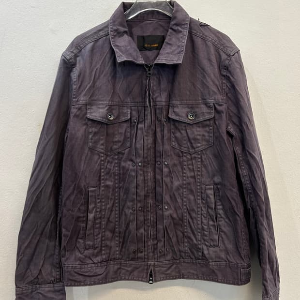 Washed Plum Zip-Up Jacket