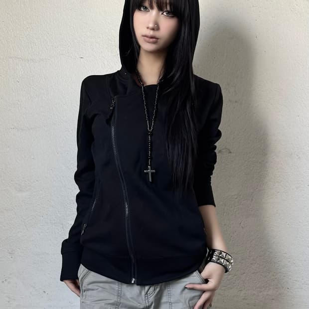 Asymmetrical Zip Hoodie