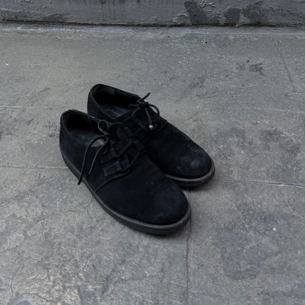 꼼데가르송 옴므 밀리터리 스웨이드 더비 슈즈