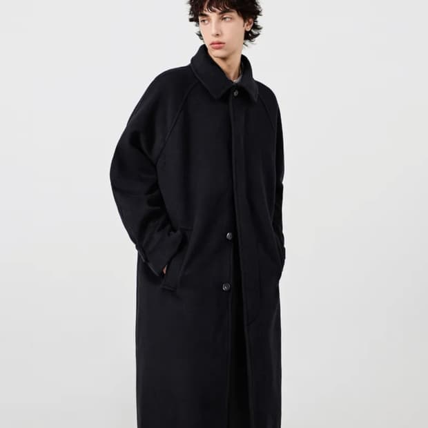 디미트리블랙 에센셜 캐시미어 발마칸 코트