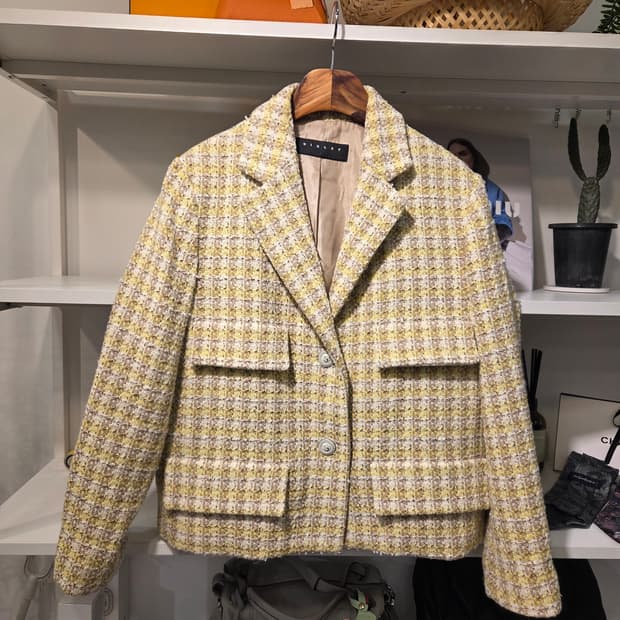 시슬리 이탈리안 패브릭 트위즈 자켓