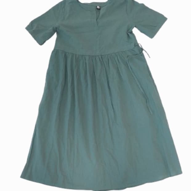 모리걸 하구미 너드 청록 민트 반팔 원피스