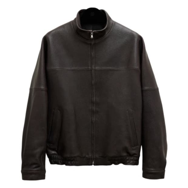 유스 하이넥 레더 블루종m 구해요