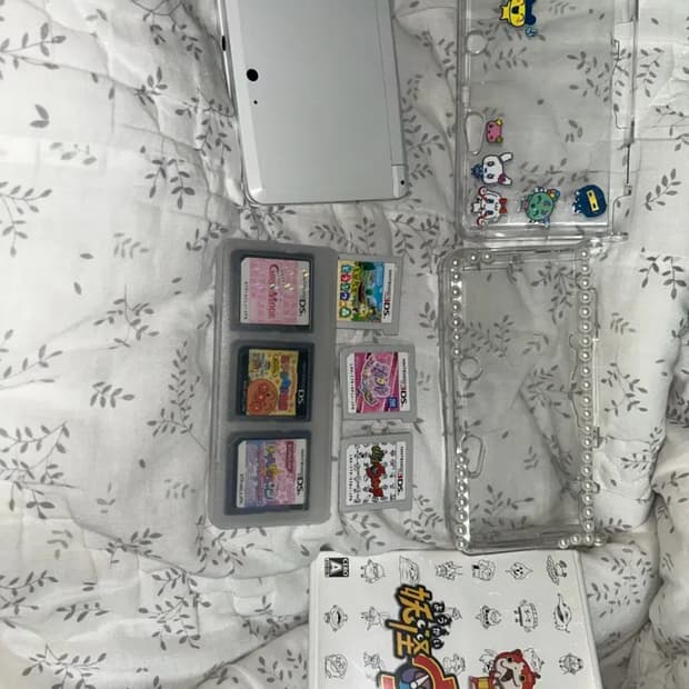 닌텐도 3ds 화이트 일본판 동숲, 걸즈모드, 마메고마 등 칩 포함