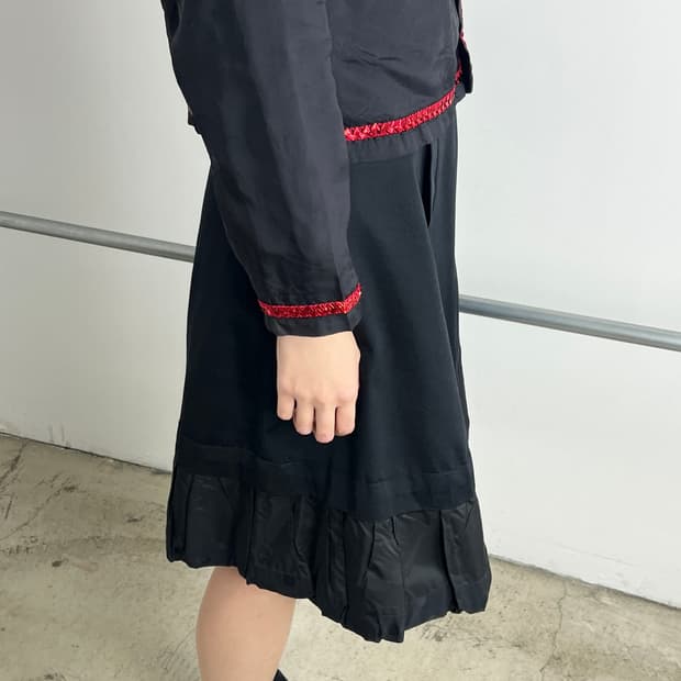 마크 바이 마크 제이콥스 실크 도트 플레어 스커트