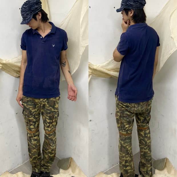 [American Eagle] Y2K Minimal Navy Tee