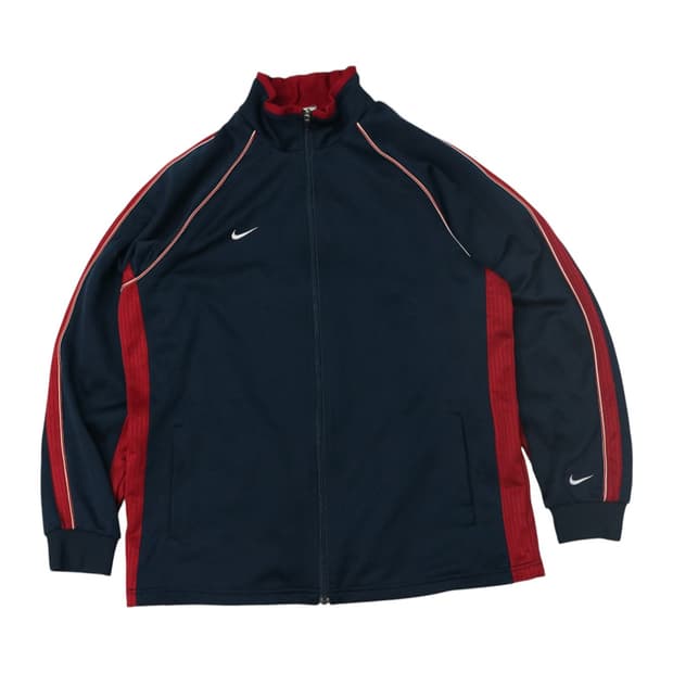 NIKE 00s 나이키 빈티지 사이드라인 립 배색 트랙 자켓 (XL)
