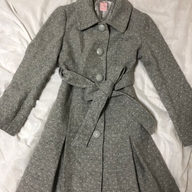 그레이 갸루 코트 원피스 라떼갸루 핀터깔