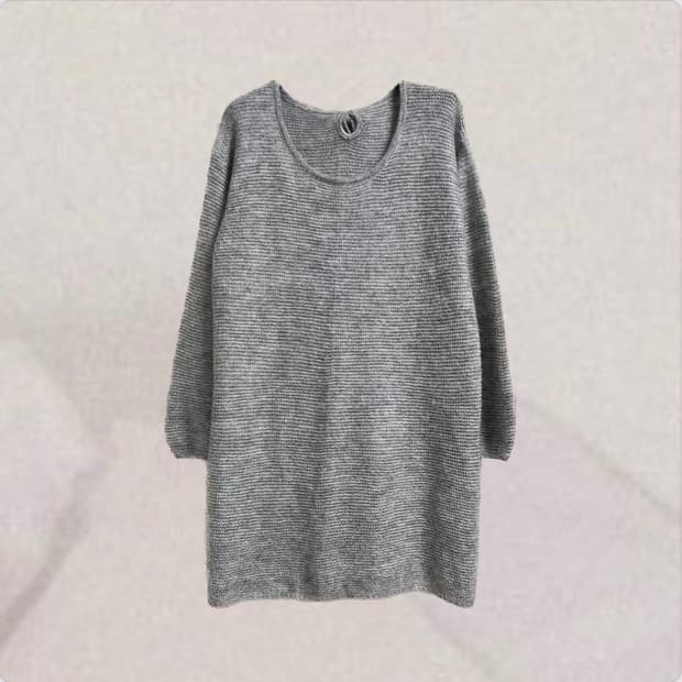 빈티지 그레이 데일리 모리걸 니트원피스