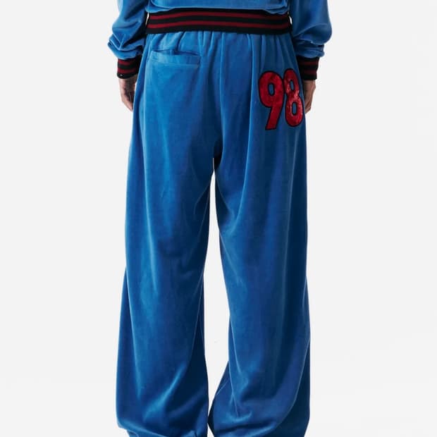 아캄 98 Patch Velour Pants (Blue)