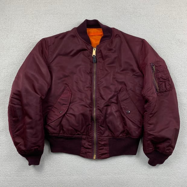 알파인더스트리 MA-1 항공점퍼 버건디 