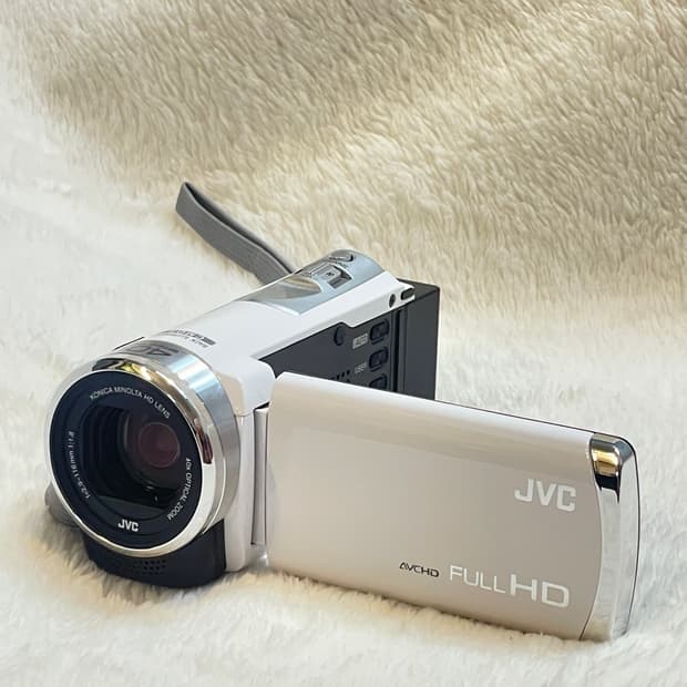 풀박/SS급/선물용) jvc gz hm33 화이트 캠코더