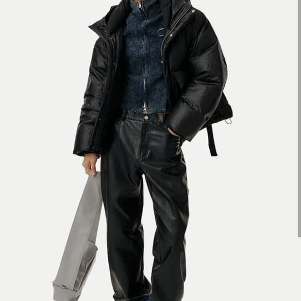 [IEY] MN HOODIE DOWN JACKET Black