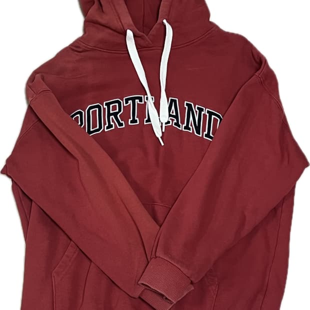 스파오 후드티 레드