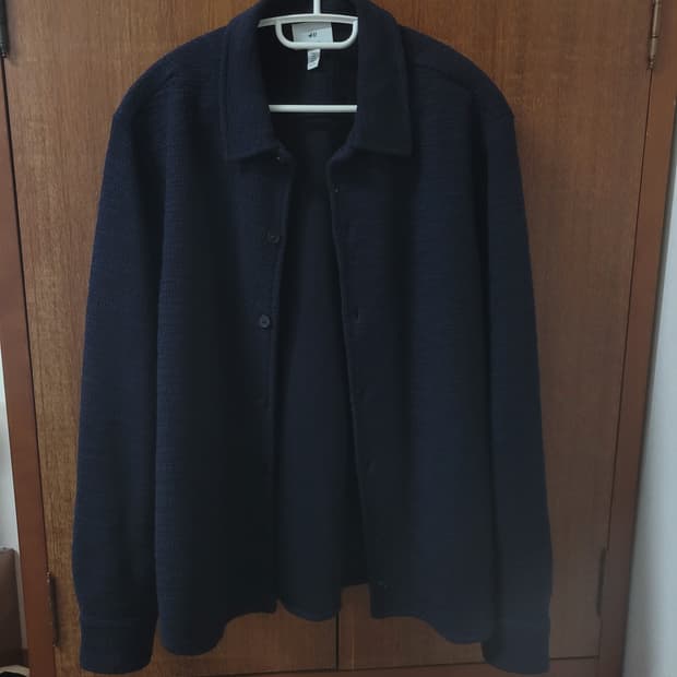 H&M 네이비 부클 셔츠 자켓