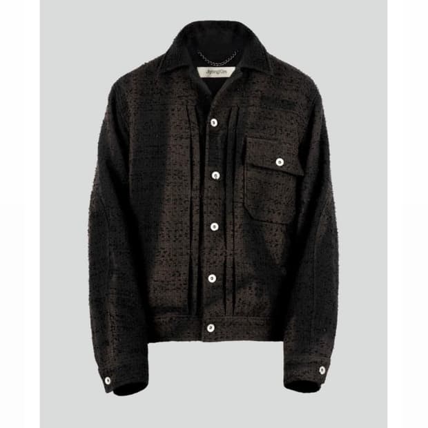 구매> 지용킴 트위드 트러커 자켓 L