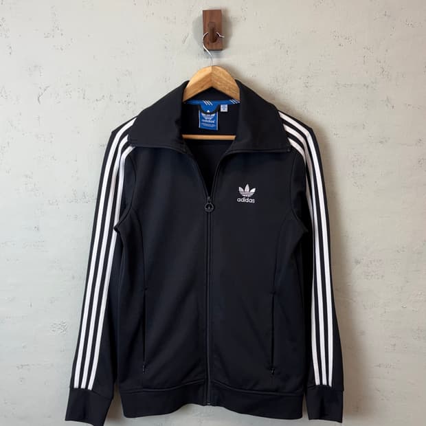 아디다스 구형 유로파 삼선 트랙탑 져지 블랙