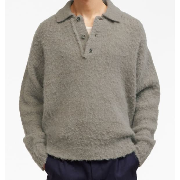 Ami 아미 알파카 폴로 니트 S