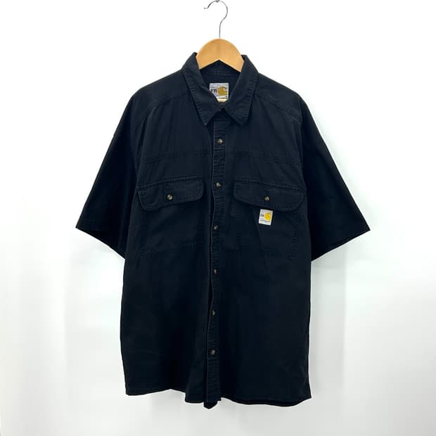 [CARHARTT] 칼하트 FR 투포켓 블랙 워크 반팔셔츠