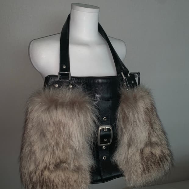 빈티지 퍼 가방