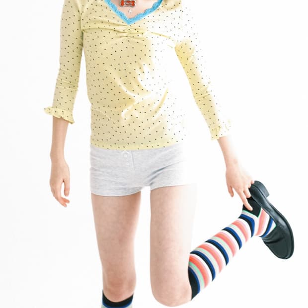 샵페어리 mini heart lace top 레몬