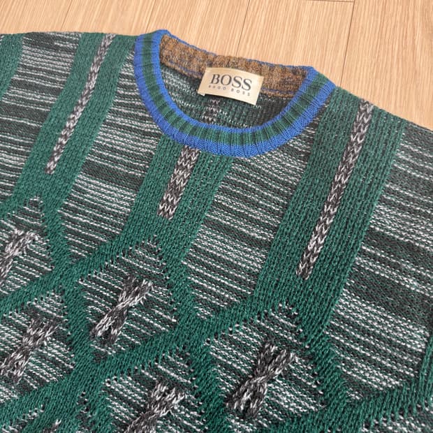 휴고보스 패턴 스웨터 XL(105)
