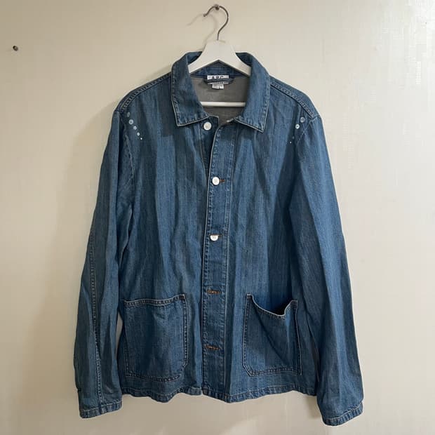 [XL] APC 아페쎄 페인트 가공 데님 자켓