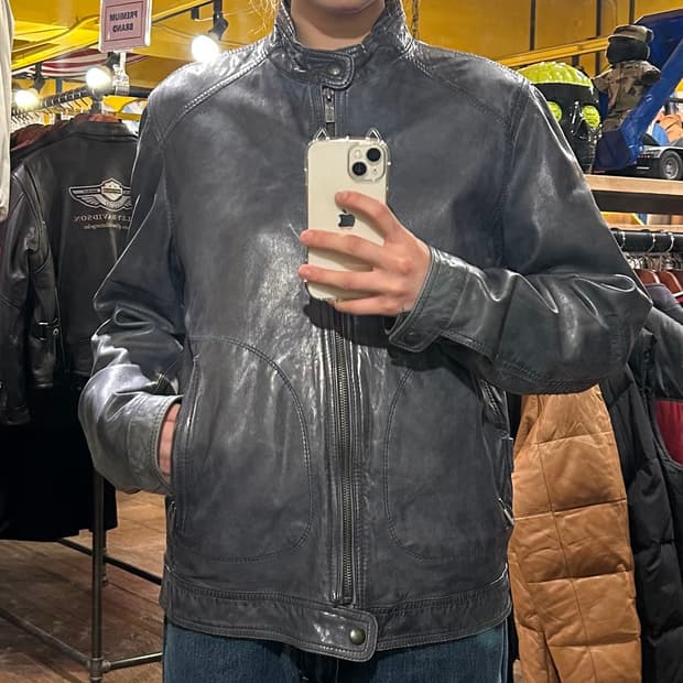 [HI] massimodutti 마시모두띠 레더자켓