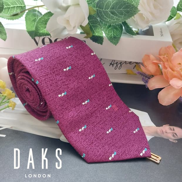 닥스 실크 퍼플 미세 패턴 넥타이 8.1cm A+등급 K1306
