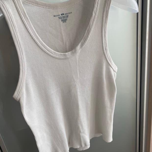 brandy melville 브랜디멜빌 슬리브리스 라이트그레이