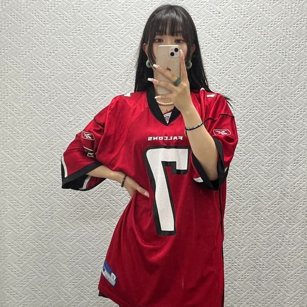리복 NFL 애틀랜타 팔콘스 럭지 져지 유니폼 반팔티 L C13743