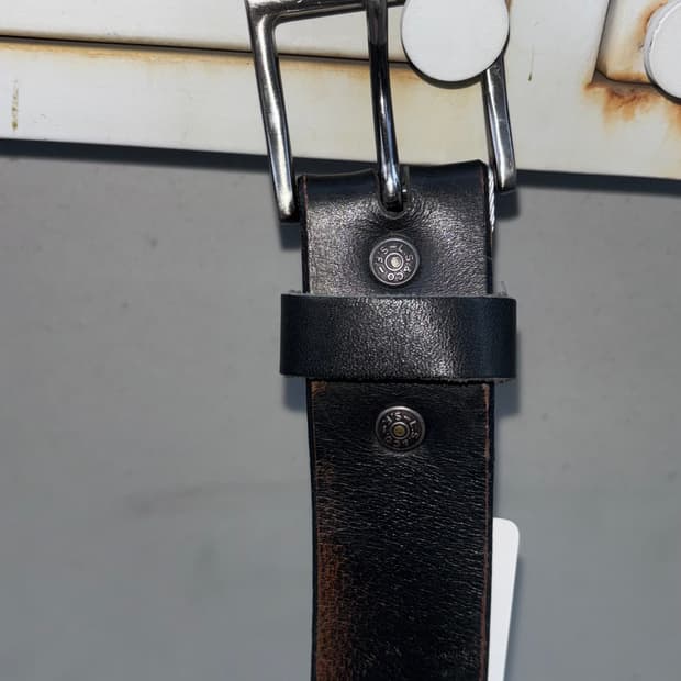 리바이스 블랙 레더 벨트