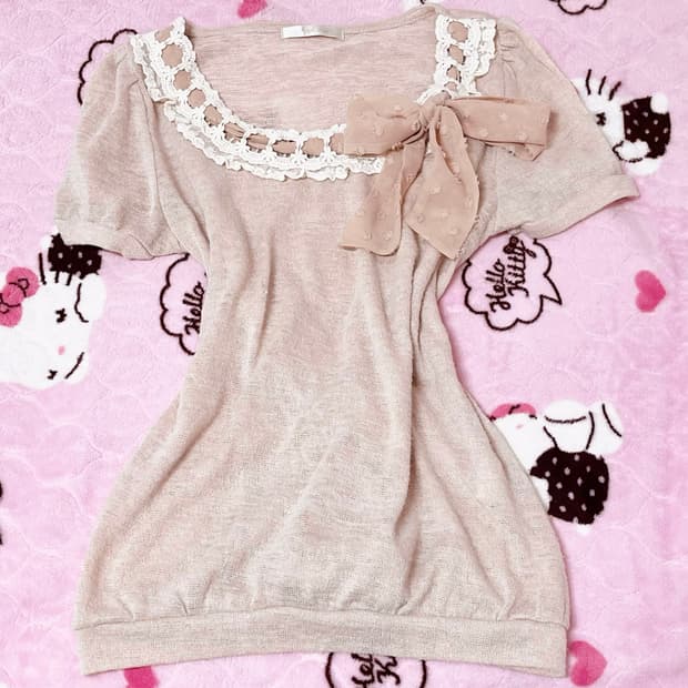 히메갸루 도트 왕리본 탑 엑시즈팜깔 일브 라떼갸루