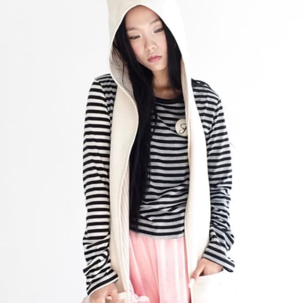 샵페어리 후드 머플러 아이보리