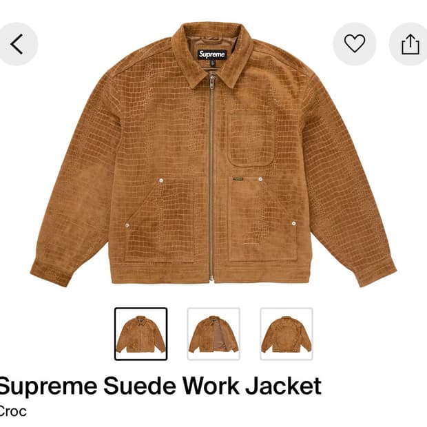 구매] 슈프림 24fw 스웨이드자켓 크록