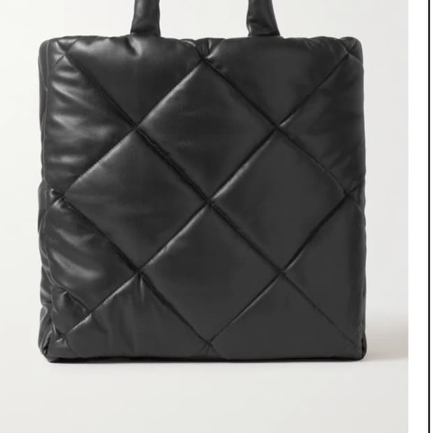 STAND STUDIO 블랙 퀼팅 토트백