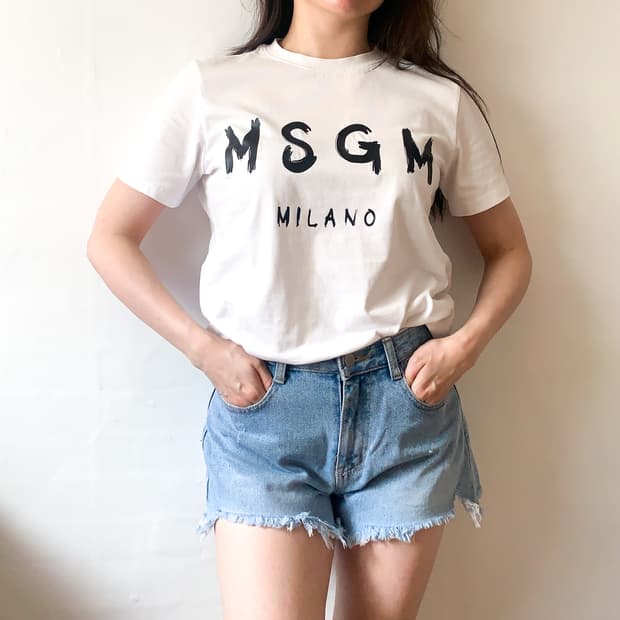 [S] MSGM 로고 프린트 반팔 티셔츠