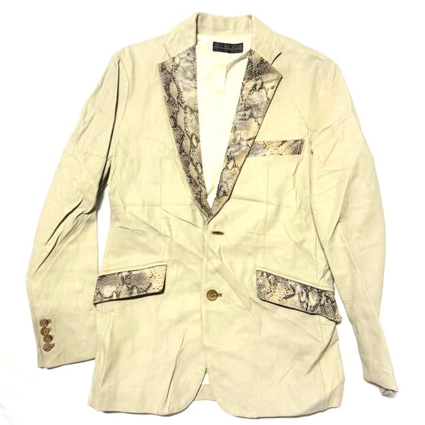 Morgan - 레더 블레이저 자켓