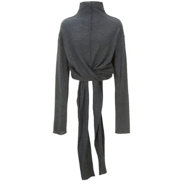 르917 웨이스트 울 니트 탑