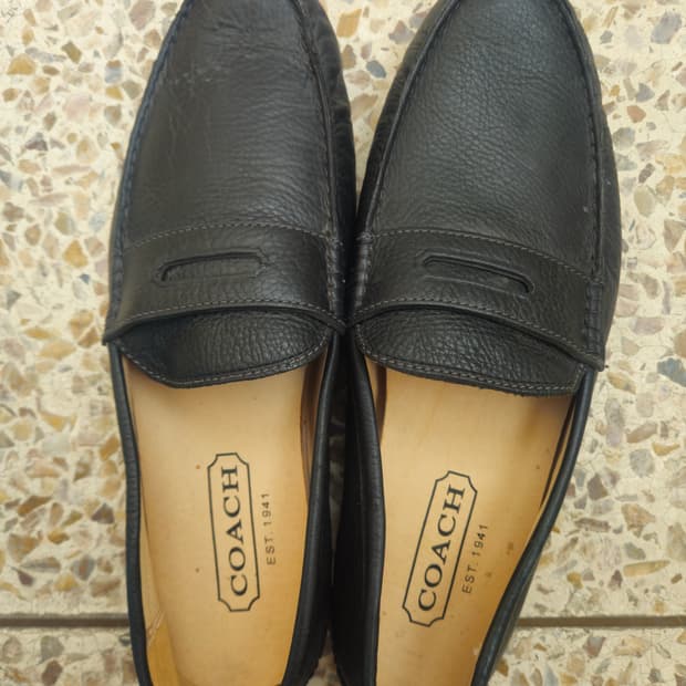 코치 남성 블랙 로퍼 10.5 M (285mm)