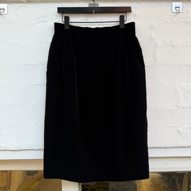 Vintage 빈티지 벨벳 스커트 블랙
