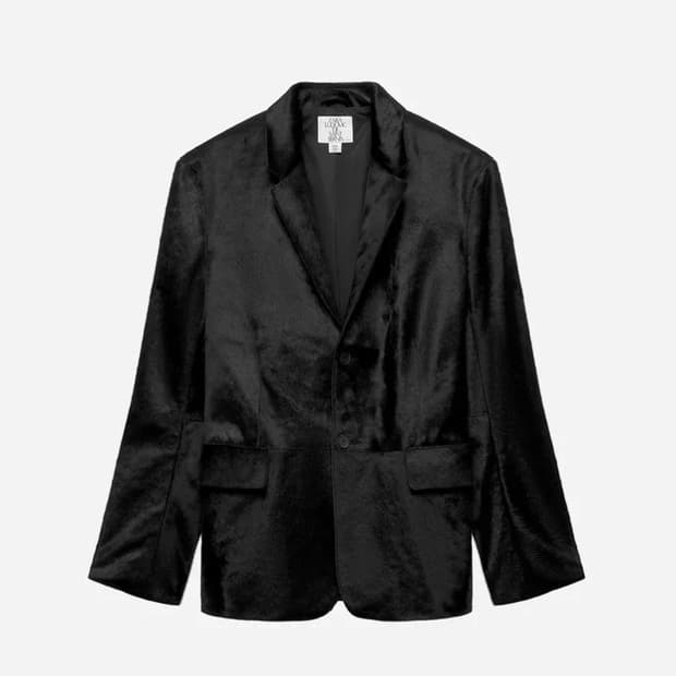 Ludovic de Saint Sernin 퍼 블레이저 자켓 블랙 모피