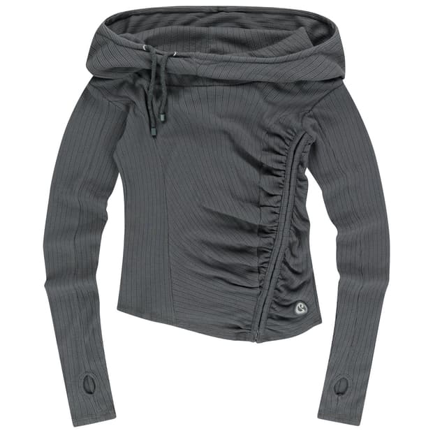 SHIRRING HOOK HOODIE CHARCOAL