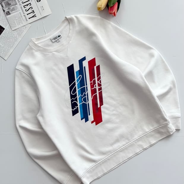 라코스테 트리컬러 컬렉션 맨투맨 