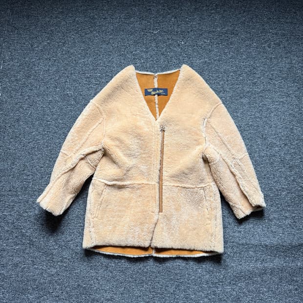 빈티지 퍼 로브 무스탕