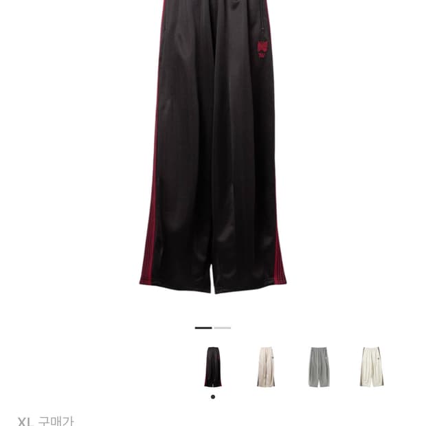 니들스 x TW H.D. 트랙 팬츠 블랙 레드