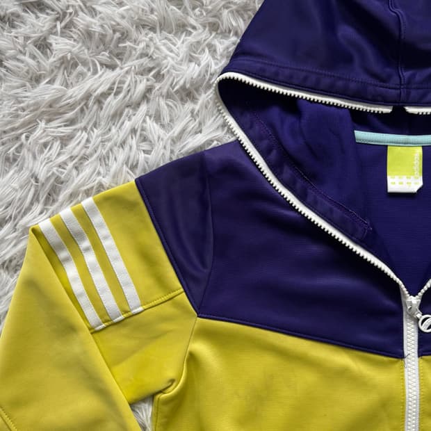 ADIDAS 일본빈티지 져지 후드집업 아디다스 후드집업 L 42