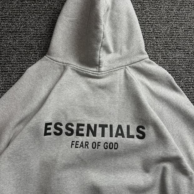 피어오브갓 에센셜 빅로고 박시핏 후디 그레이 2905