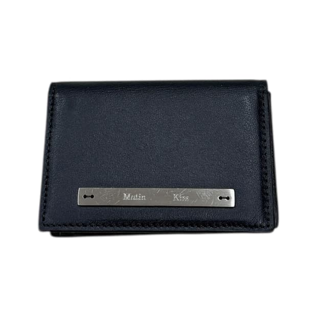 마뗑킴 슬림 메탈 비지니스 반지갑 네이비