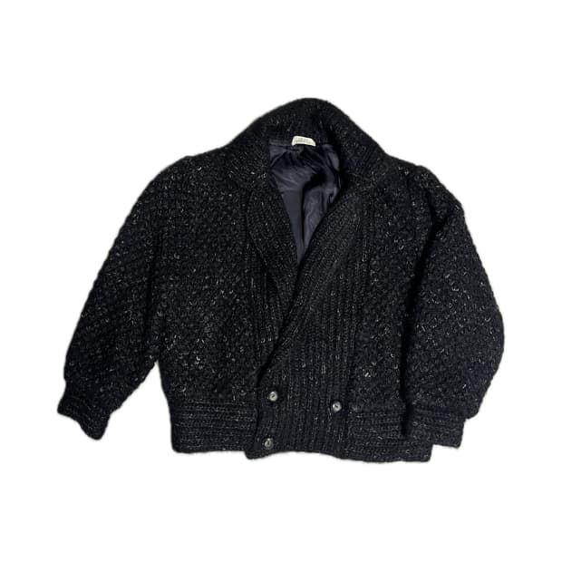 부클 더블 버튼 가디건 점퍼